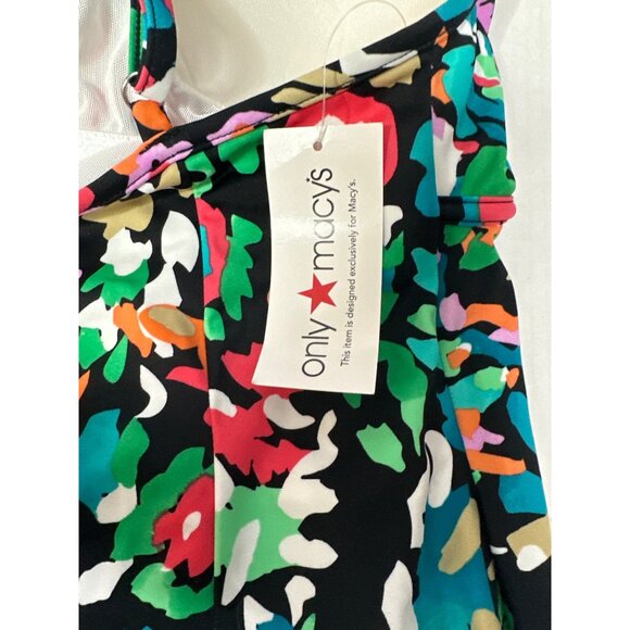 Swim Solutions Women’s Size 8 Floral Swim Dress Built-In Bra Full Coverage - Picture 8 of 8